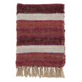thumbnail image 1 of SARO TH282.R5067 50 x 67 Po Jeté de Coton avec Motif Rayé Rouge, 1 of 1