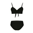 thumbnail image 3 of TAGOLD Plus Size Summer Swimsuit for Women,Women Bikini SloidStrappy Back Set Two Piece Swimsuits Swimdress Swimwear, 3 of 4