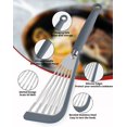 thumbnail image 4 of SkyAuks Fish Spatula for Nonstick Cookware -Slotted Turner Egg Spatula - Wide Thin Spatula with Stainless Steel Blade for Kitchen Use- Egg Flipper Utensils, Blue, 4 of 7