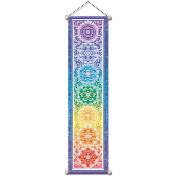 Mandala Arts Chakra Prana Large Affirmation Banner