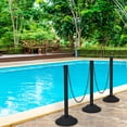 thumbnail image 5 of Gymax 6pcs Plastic Stanchion Post 36'' Crowd Control Barrier w/ 5FT Link Chain, 5 of 10