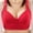 Red, variant on Jacenvly Bras for Women Wireless Solid Push-Up Bra Women Bras Pack Breathable Soft Comfortable Woman'S Embroidered Glossy Underwear No Rims