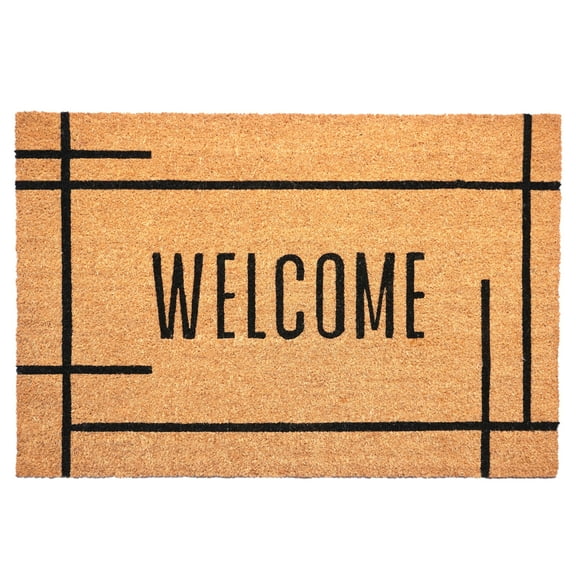 Calloway Mills 107372436 Modern Natural Welcome  Doormat 24" x 36"