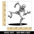 thumbnail image 2 of Happy Spooky Dancing Skeleton Bones Square Rubber Stamp Stamping Scrapbooking Crafting - Small 1.25in, 2 of 7