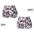 thumbnail image 5 of Picia Lilies Flowers Printed Workout Shorts for Women Seamless Scrunch Butt Lifting High Waisted Yoga Gym Booty Running Moisture-wicking Short Pants-XX-Large, 5 of 9