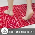 thumbnail image 4 of Glattice Christmas Rug 2x3 Small Throw Rugs with Rubber Bakcing Washable Non-Slip Entryway Rugs Snowflake Holiday Decor Print Thin Doormat for Bedroom Kitchen Front Door, Red, 4 of 8