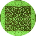 thumbnail image 1 of Ahgly Company Indoor Round Oriental Green Industrial Area Rugs, 8' Round, 1 of 4