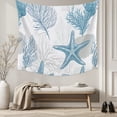 thumbnail image 5 of Coastal Starfish Large Tapestry for Bedroom Wall Hanging Tapestry,0cean Nautical Coral Seagrass Nature Ceiling Backdrop Tapestries Poster Blanket Wall Decor for Teens Room Living Room Dorm 100" x 59", 5 of 8
