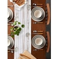 thumbnail image 5 of Table Runners 60 Inches Long Dress Scarves, White Wood Grain Farmhouse Kitchen/Dining Table Runner, Small Coffee Tablerunners, Country Farmhouse Wooden Plank 13x60 Inch, 5 of 7