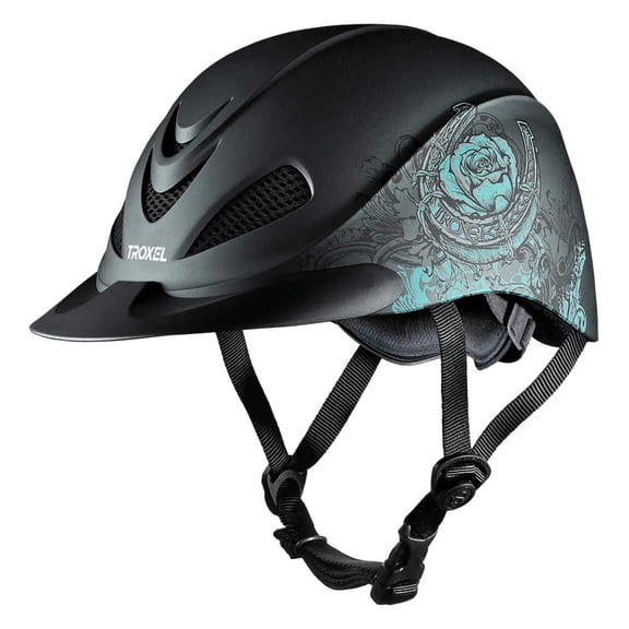 TROXEL Adult Unisex Rebel Riding Helmet, Color: Turquoise Rose, Size: L (04-275L)