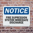 thumbnail image 4 of (2 Pack) Fire Suppression System Immediate Discharge OSHA Notice Sign 10 Inch X 7 Inch Indoor / Outdoor Rust-Free Aluminum Metal Signs for Workplace, Workshop, and Construction Site,, 4 of 8