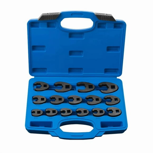 15pcs 8-24mm Crow Foot Open End Wrench 1/2 3/8 Inch Drive Spanner Multifunctional Crowfoot Wrencher Oil Pipe Wrench