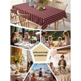 thumbnail image 6 of Abstract Red,Tablecloth Square Table Cloth 54x54,Waterproof Outdoor Table Cloth Covers Decorative Table Protector ,Contemporary Minimalist Gradual Lines Washable Table Cover for Kitchen Dinning Party, 6 of 8