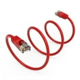 thumbnail image 3 of 15ft (4.6M) Cat5E UTP Ethernet Network Booted Cable 15 Feet (4.6 Meters) Gigabit LAN Network Cable RJ45 High Speed Patch Cable, Red (2 Pack), 3 of 4