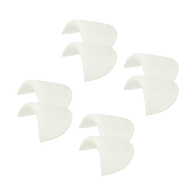 4 pares de almohadillas para hombros, almohadillas para hombros de disfraz pequeñas y transpirables de esponja de 1 cm de grosor para ropa de mujeres y hombres, blancas