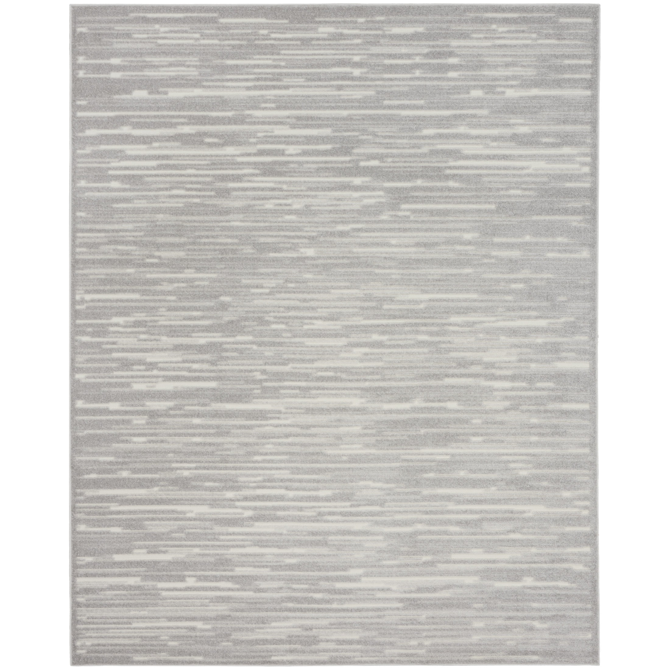 Nourison Casual 7'10" x 9'10" Light Grey Modern Indoor Rug