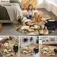 Chef 3FT Round Area Rugs Wine Bottles Grapes Cheese Rustic Farmhouse ...