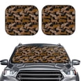 thumbnail image 2 of Salouo Leopard Print Pattern Car Windshield Sun Shade Foldable | Front Windshield Shade for Sun, Heat and UV Rays | Interior Sun Protection-Medium, 2 of 6
