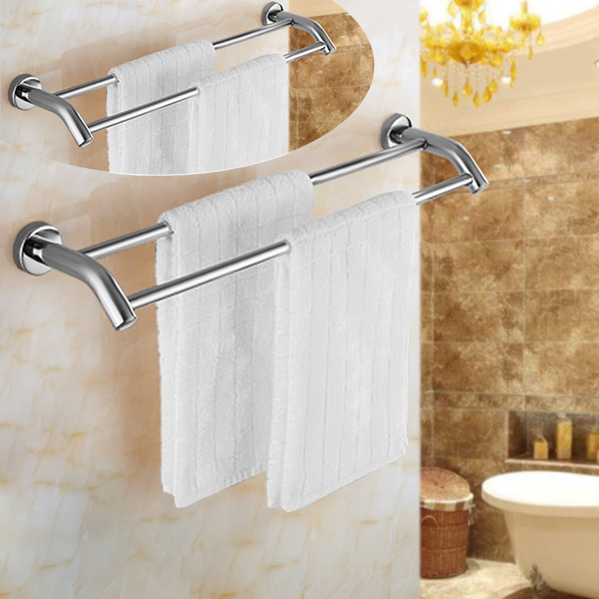 Towel Rack Double Top Sellers, UP TO 66% OFF | www.moeembarcelona.com
