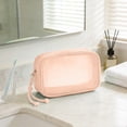 thumbnail image 5 of hulanddfd Small Makeup Bag for Purse Travel Kit Storage Pouch Clear Portable Toiletry Bags Set for Women(Pink), 5 of 6
