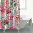 thumbnail image 4 of Pioneer Flower Floral Print Pattern Shower Curtain 84"x72" ,Bathroom Decorative Shower Curtains Set with 12 Hooks,Modern Waterproof Washable Shower Curtain, 4 of 6