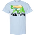 thumbnail image 3 of Inktastic Montana Lake and Trees in Bear Silhouette T-Shirt, 3 of 5