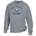 thumbnail image 2 of Men's ComfortWash Gray Citadel Bulldogs Arch Logo Garment Dyed Long Sleeve T-Shirt, 2 of 3