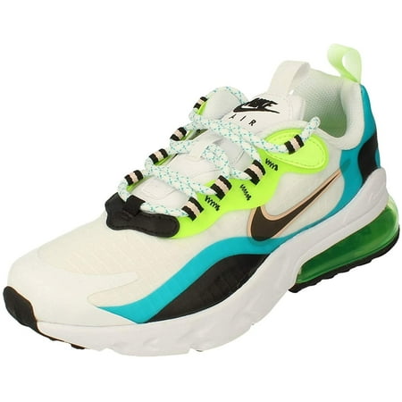 Nike Air Max 270 React Se Boys Shoes Size 4.5, Color: White/Aqua/Volt