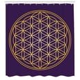 thumbnail image 3 of Ambesonne Geometric Shower Curtain, Circle Overlap, 69"Wx75"L, Dark Purple Earth Yellow, 3 of 3