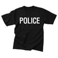 thumbnail image 1 of Rothco 2-Sided Police T-Shirt - Black, Medium, 1 of 2