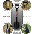 thumbnail image 4 of Ashman Mini Round Shovel - 27 inches in Long Orange Metal Round Shovel D Grip Handle (1 Pack), 4 of 7