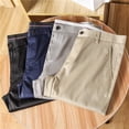 thumbnail image 2 of Pantalones casuales de negocios para hombre, de pierna recta, elásticos, transpirables y de mezcla de lyocell y algodón, 2 of 5