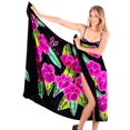 thumbnail image 4 of HAPPY BAY Women's Beachwear Sarong Coverups Bikini Skirt Swim Cover up Swimsuit Summer Wraps Bathing suit Swimwear Beach Wrap Skirts for Women One Size Black, Floral, 4 of 4