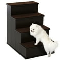 thumbnail image 1 of PawHut Pet Steps, 4-Level Wooden for High Beds, Dark Coffee, 1 of 10