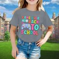 thumbnail image 2 of LEKDFST First Day of School Graphic Tees for Girls Boys Kindergarten 1st 2nd Grade Back to School T-Shirts Kids Cute Preschool Shirts Light Gray 12-13 Years, 2 of 5