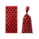 thumbnail image 4 of Nvzi 150 bolsas de celofán con lazos retorcidos para regalos de fiesta, dulces, repostería, tartas, bodas, cumpleaños (rojo y negro), 4 of 5