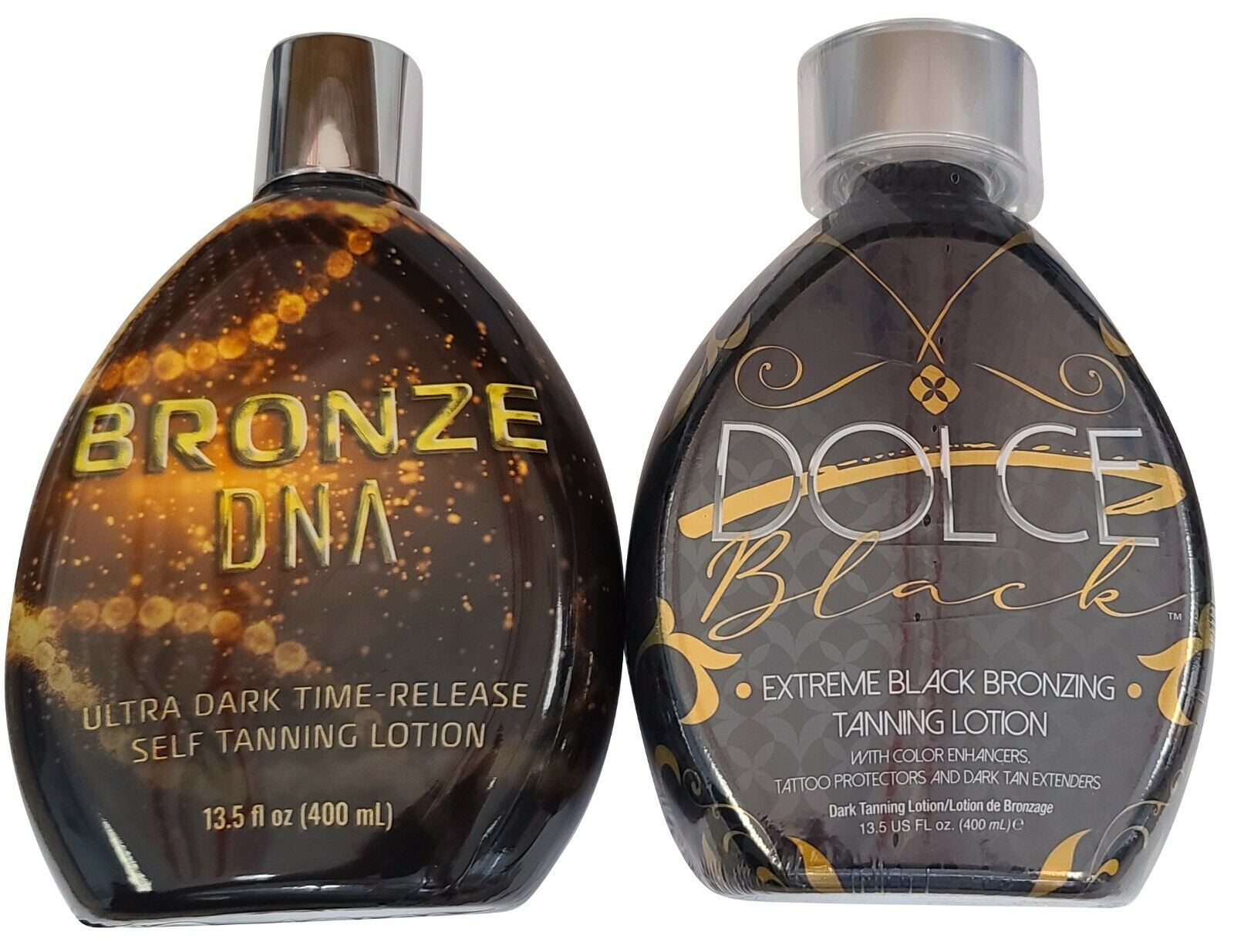 DOLCE Black Bronzer Tanning Bed Lotion & Bronze DNA Self Tan Sunless