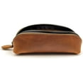 thumbnail image 5 of Pen Pouch Pencil Bag Black Leather Pencil Holder Small Portable Zipper Case for Fountain Pen Markers Makeups Change Coins,Gift for Adults Mens Womens (Brown), 5 of 6