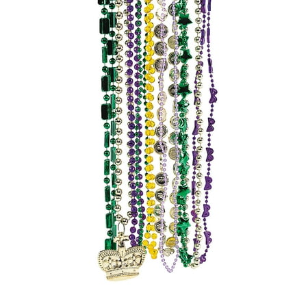 Mardi Gras Bead Assortment (100Pcs) - Jewelry - 100 Pieces