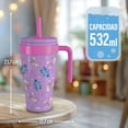 thumbnail image 2 of Magma Life Termo Acero Inoxidable para Niños Mini Flip 532 ml (18 oz), Doble Pared, Tapa Antiderrames con Popote, Mantiene Frío y Caliente, 2 of 7