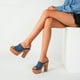 thumbnail image 1 of Verano nuevo estilo boca de pescado zapatillas Sexy tacones gruesos moda tacones altos mujeres Wmkox8yii  hj789, 1 of 8