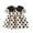 Black, variant on Infant Girls Polka Dots Dress Short Sleeve Peter Pan Collar Dress, Sizes 6M-3T