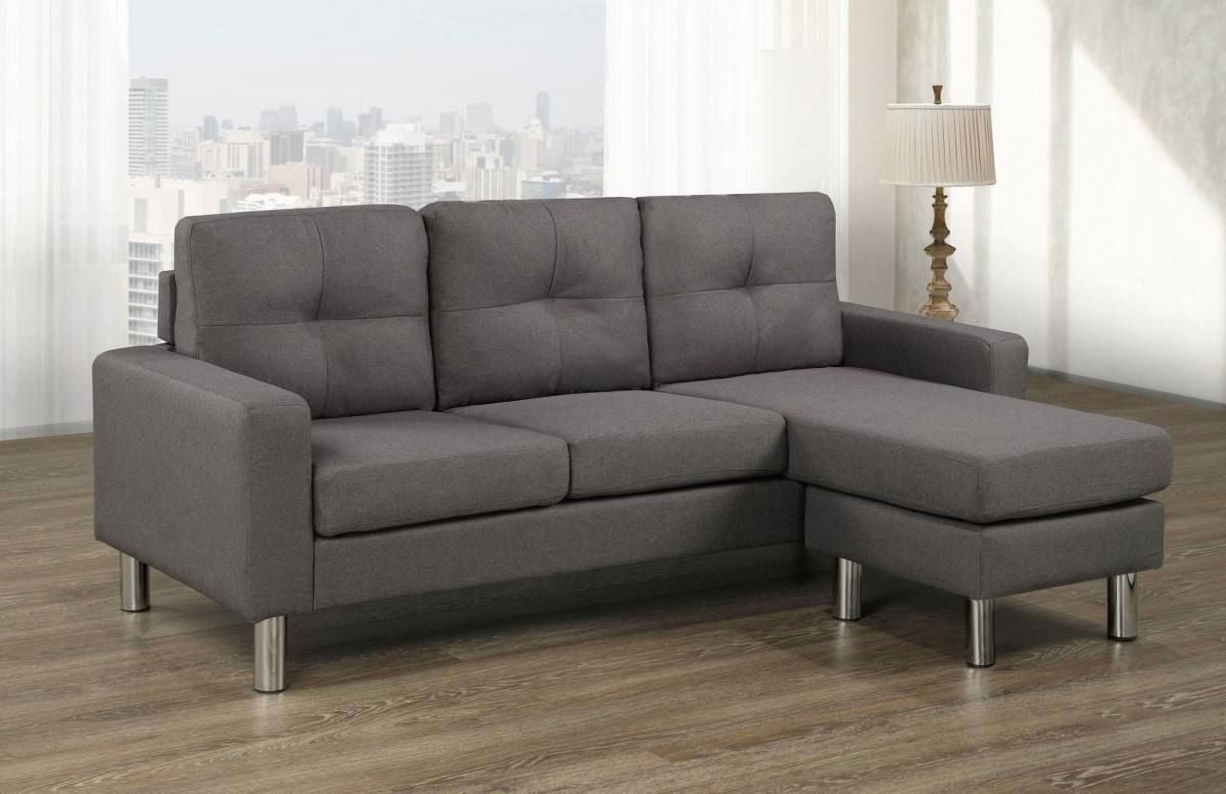 Sandra Sectional, Dark Grey