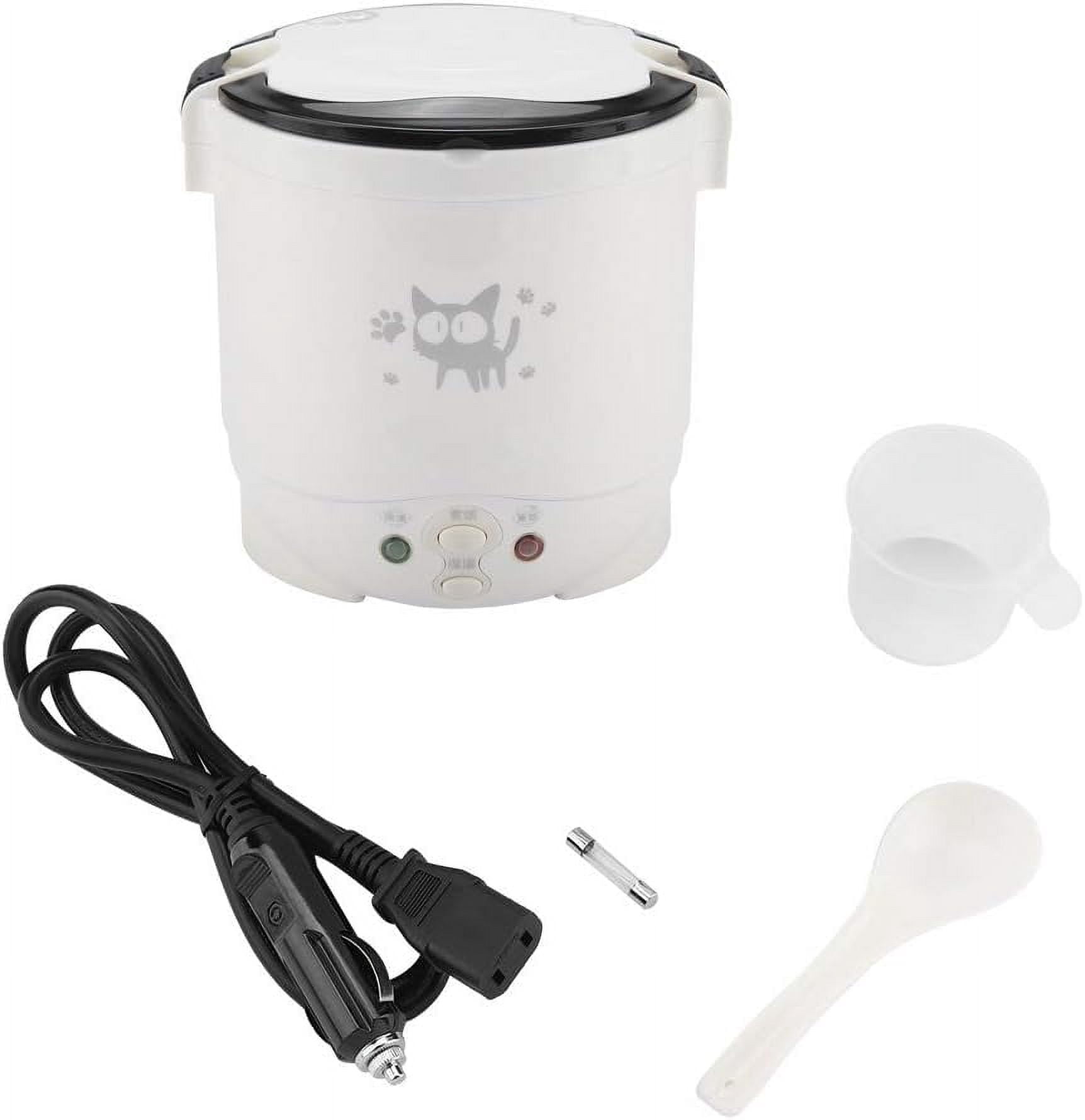 Rice Cooker 12V Electric Lunch Box Portable Travel Cooker with  Warm Function Non Stick Pot for Car Camping