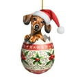 thumbnail image 2 of Dachshund Christmas Hanging Tag - Holiday Car Decor Keychain Gift, 2 of 5