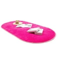thumbnail image 2 of Mascarry 2.6 x 5.4ft Oval Fluffy Ultra Soft Area Rugs Anti-Skid Shaggy Area Rug for Fashion Home Decor, Rose Red, 2 of 7