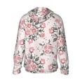 thumbnail image 3 of Balery Rose Flowers Men's Women's UPF 50+ Sun Protection Lightweight Hoodie Performance Long Sleeve Shirt for Fishing Running-3X-Large, 3 of 9