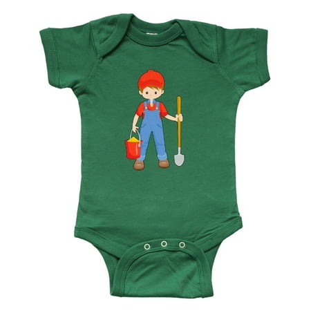 

Inktastic Farming Boy with Bucket and Shovel Gift Baby Boy or Baby Girl Bodysuit