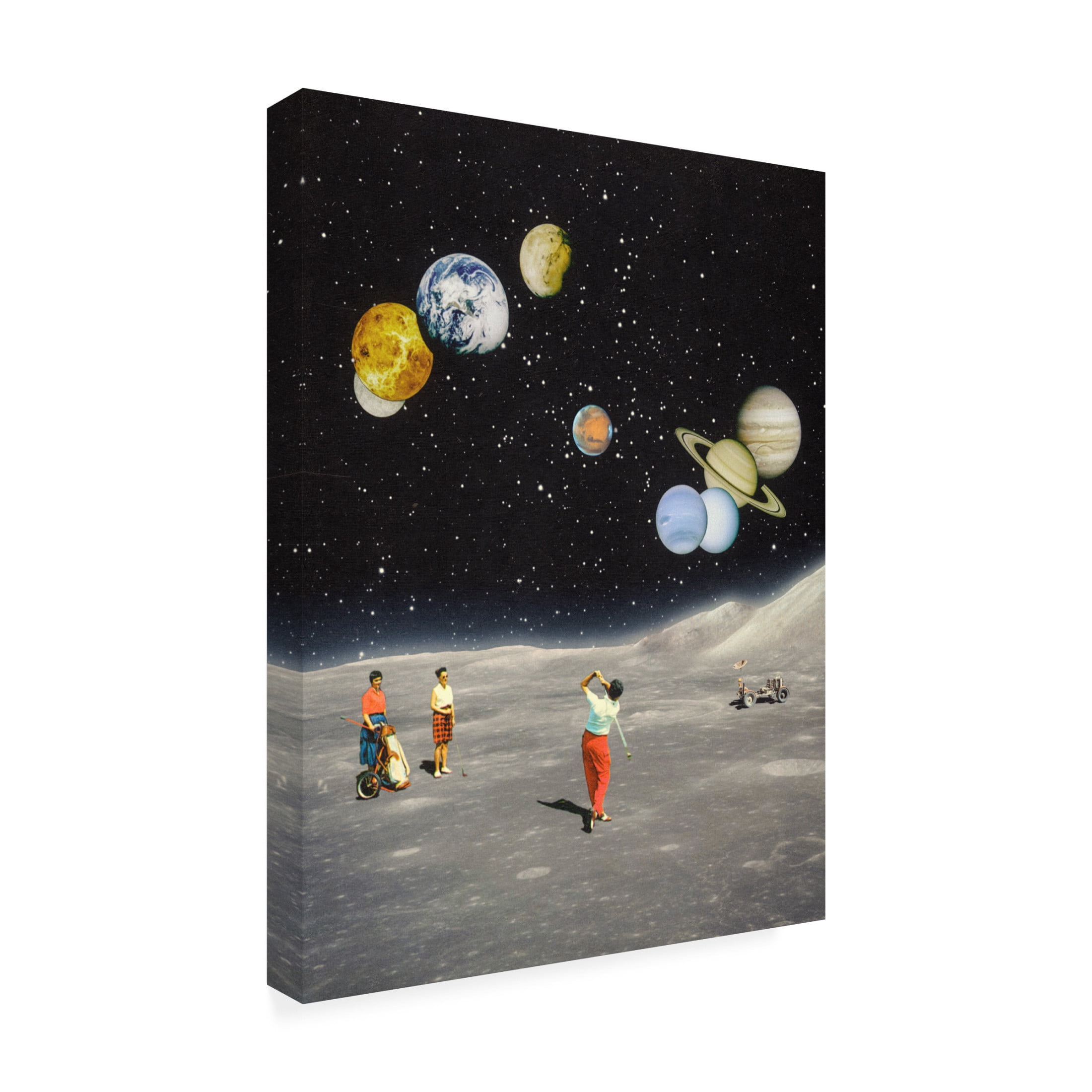 Trademark Fine Art Taudalpoi   Space Golf Canvas Wall Art