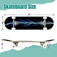 thumbnail image 2 of 31'' Complete Skateboard 7 Layer Canadian Maple Double Kick Deck Skateboards Blue graphic Skate Board for Beginner Adult Gifts, 2 of 5